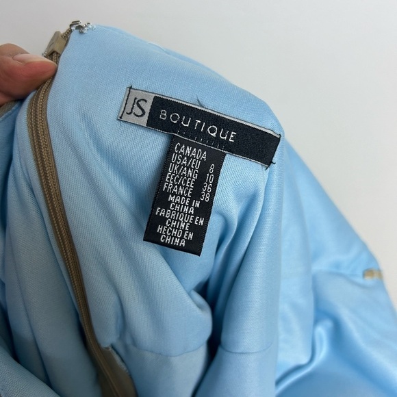 VTG Y2K JS Boutique Beaded Dres Size 8 Lace fairy Teal Babydoll Hoco Romantic - Picture 8 of 16